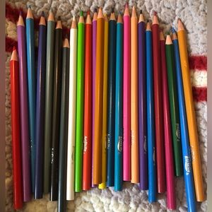 Color pencils and alcohol tip markers